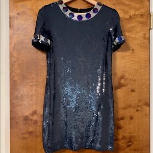 French Connection Sequin Navy Dress